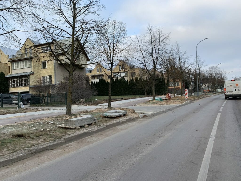 Fabijoniškių g. dviračių takas nuo Ateities g. iki Ukmergės g. (Fabijoniškių g.) - Bike path - construction photos