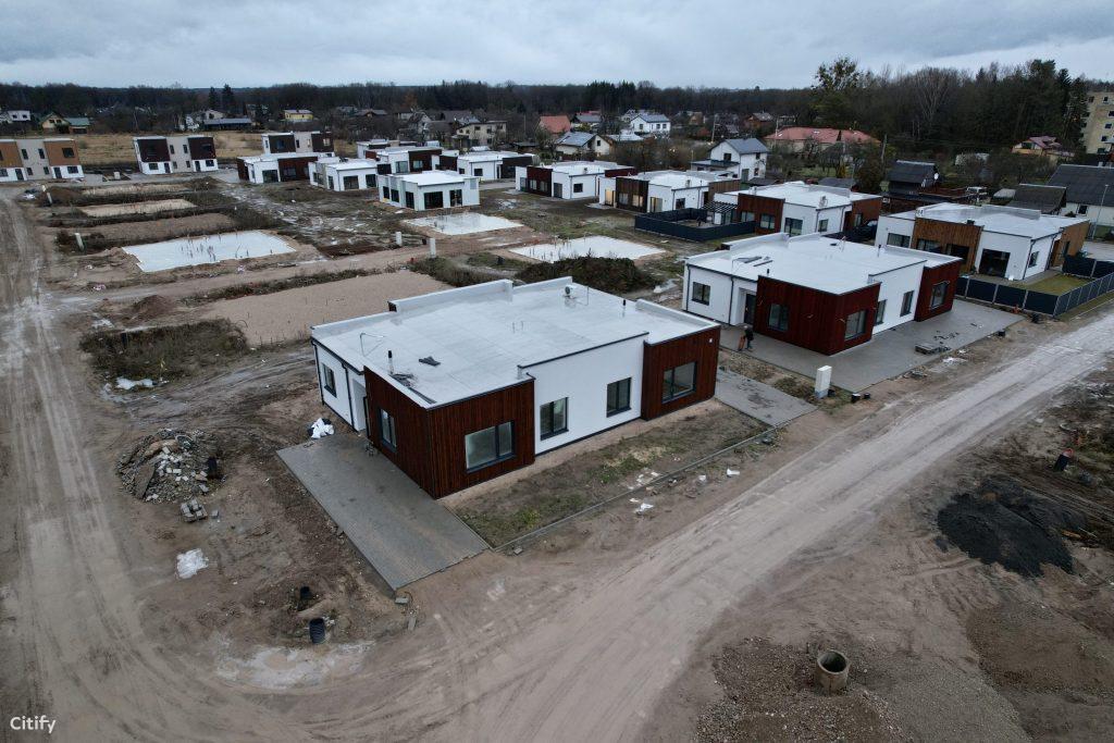 Vynuogyno namai (Varžupio g. 33A, 33B) - Row housing - construction photos