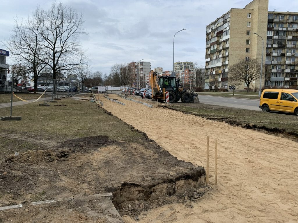 Žirmūnų trikampio modernizavimas (Tuskulėnų g.) - Bike path, Pedestrian path - construction photos
