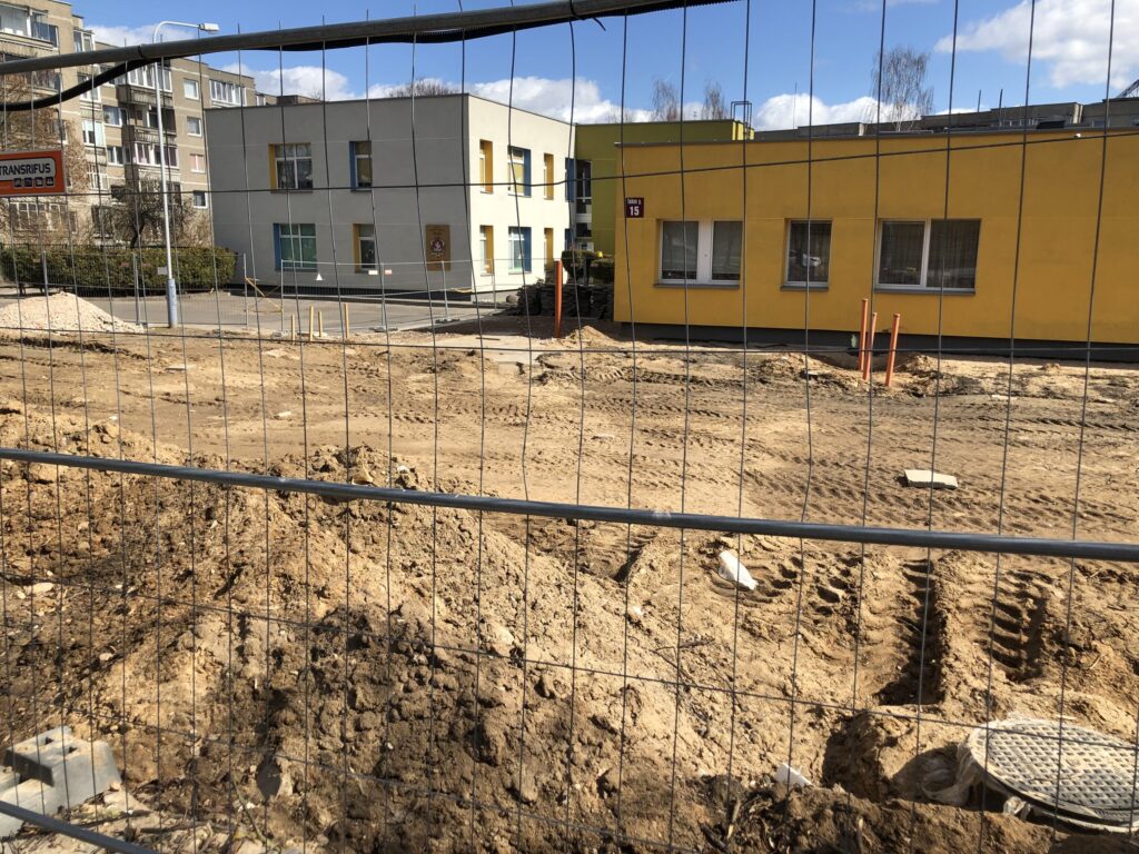 Vilijos darželio sporto salė (Taikos g. 15) - Sports arena - construction photos