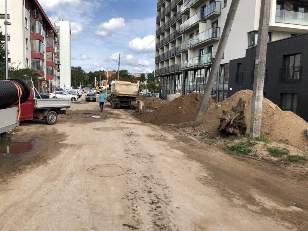 Giedraičių ir S. Fino g. (Giedraičių g.) - Bike path, Street - construction photos