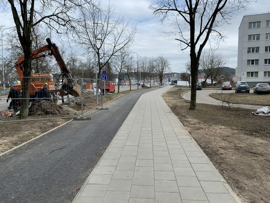 Žirmūnų trikampio modernizavimas (Tuskulėnų g.) - Bike path, Pedestrian path - construction photos