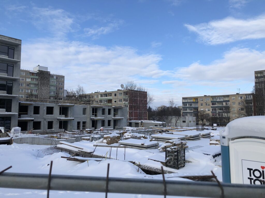 Karoliniškių namai 1 etapas (Sausio 13-osios g. 31) - Hotel, Multi apartment - construction photos