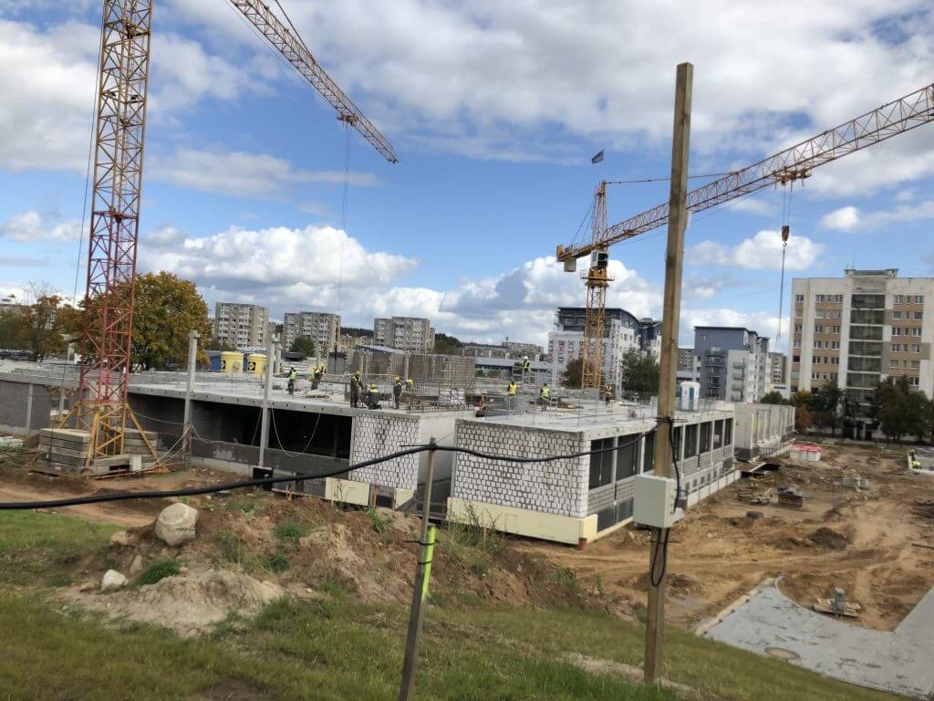 Gabijos gimnazijos priestatas (Pašilaičių g. 13) - Primary and secondary education - construction photos