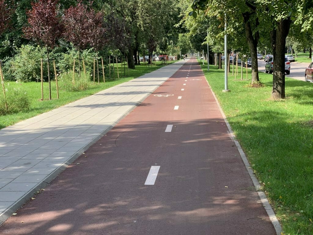Žirmūnų trikampio modernizavimas (Tuskulėnų g.) - Bike path, Pedestrian path - construction photos