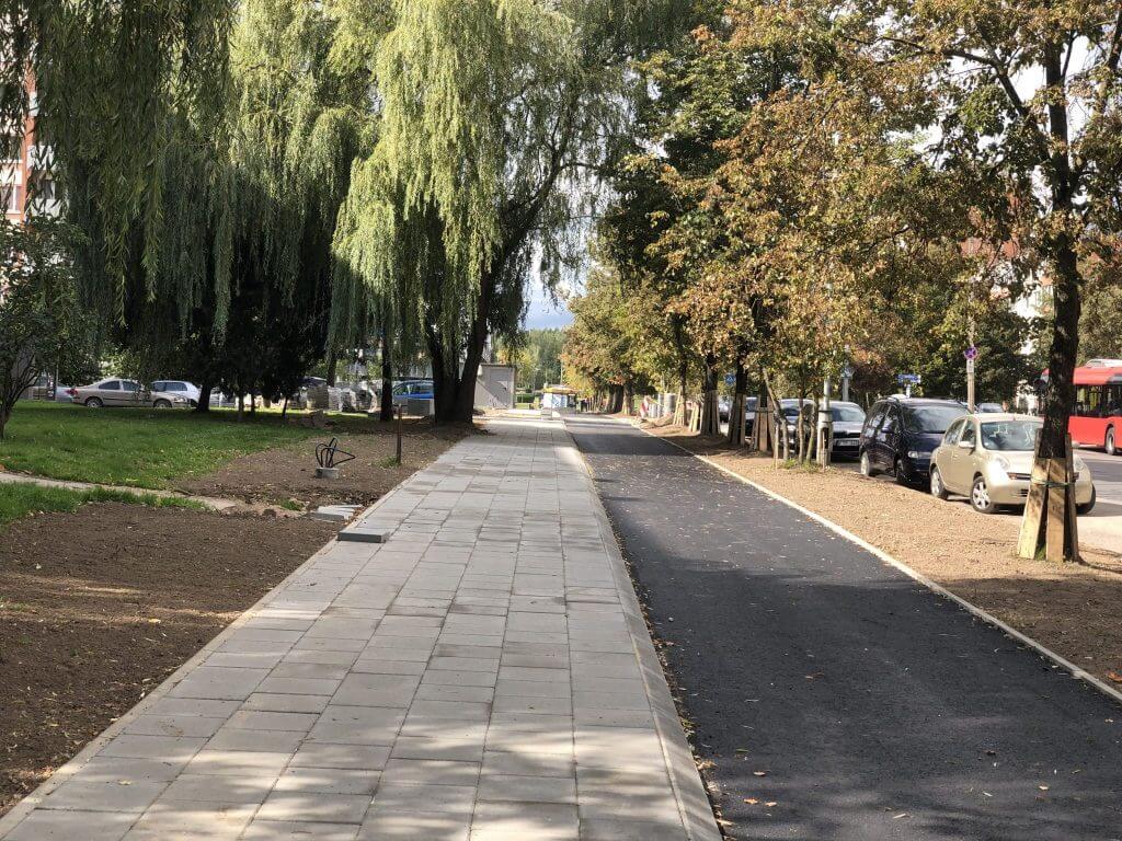 Didlaukio g. dviračių takas (Didlaukio g.) - Bike path - construction photos