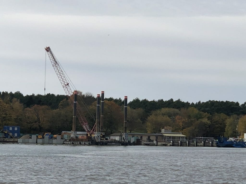 Senosios perkėlos krantinė (Danės g.) - Waterside - construction photos