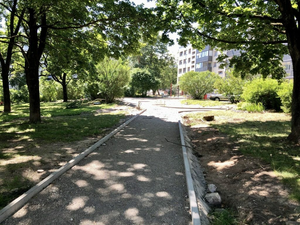 Žirmūnų trikampio modernizavimas (Tuskulėnų g.) - Bike path, Pedestrian path - construction photos