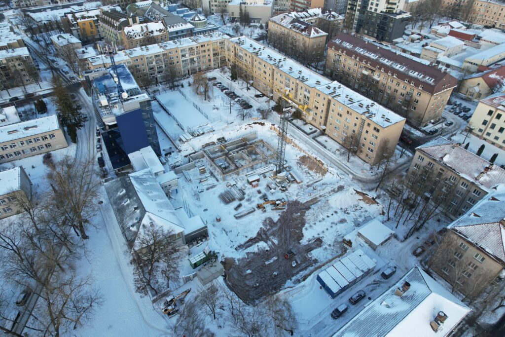 Skvero namai 1 etapas (T. Ševčenkos g. 25) - Hotel, Multi apartment - construction photos