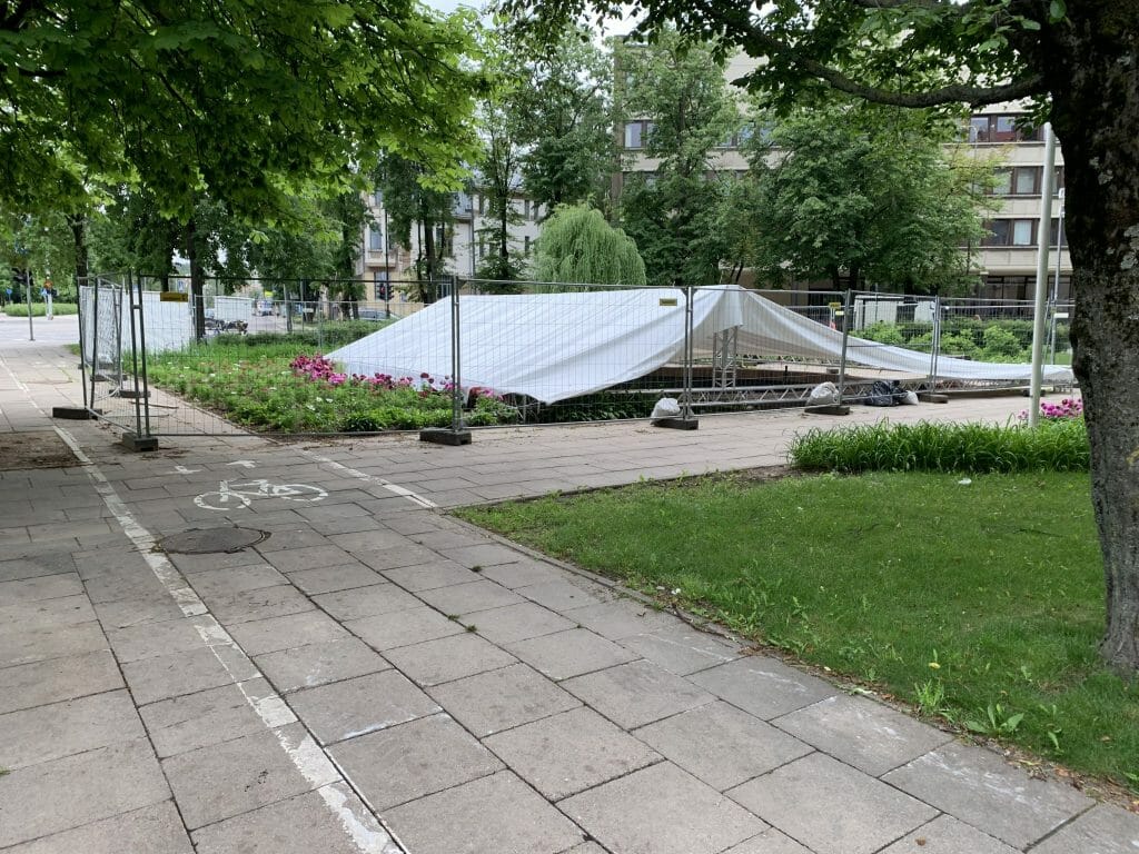 Vašingtono skvero fontano rekonstrukcija (Vašingtono a.) - Skveras - statybų nuotraukos