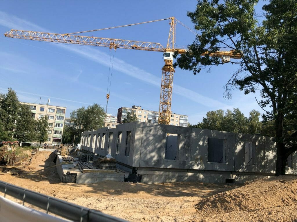 Karoliniškių namai 1 etapas (Sausio 13-osios g. 31) - Hotel, Multi apartment - construction photos