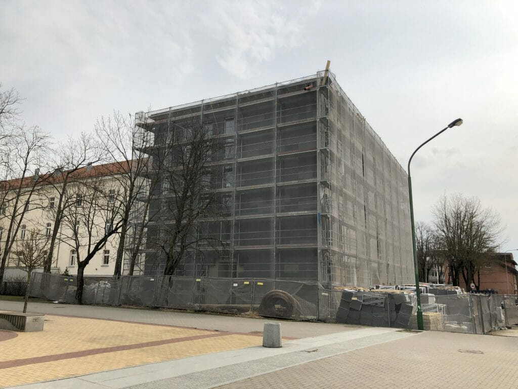 Klaipėdos vaikų ligoninės priestatas (J. Karoso g. 12) - Ligoninė - statybų nuotraukos