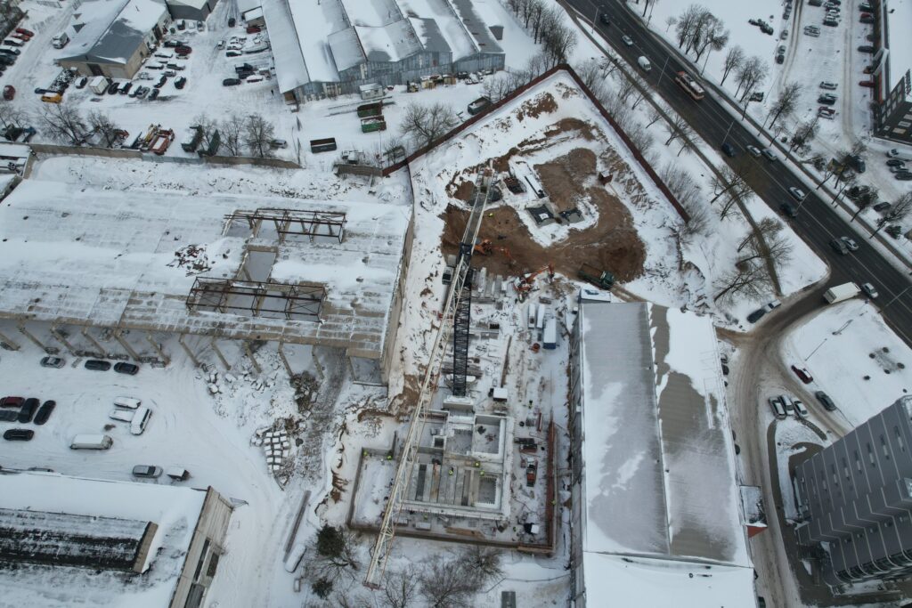 City Yard (Kareivių g. 2D) - Multi apartment - construction photos