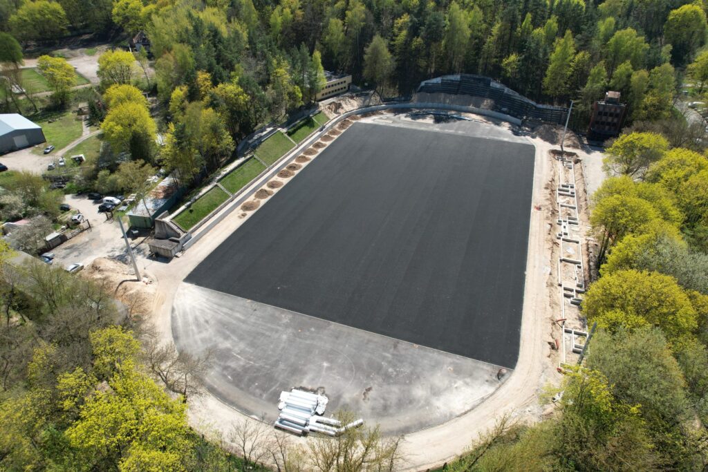 Kalnų parko stadionas (T. Kosciuškos g. 7) - Sports field or court - construction photos
