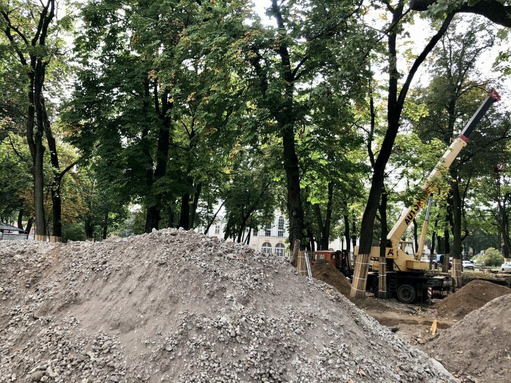 Miesto sodas (Laisvės al.) - Park - construction photos