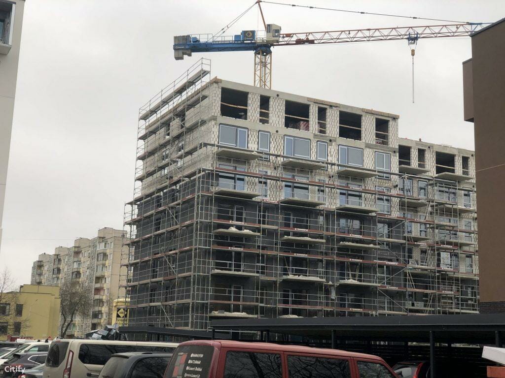 Klevų namai (Partizanų g. 34) - Multi apartment - construction photos