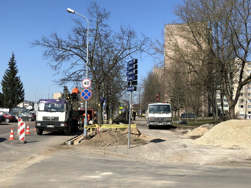 Rinktinės g. dviračių takas (Rinktinės g.) - Bike path - construction photos