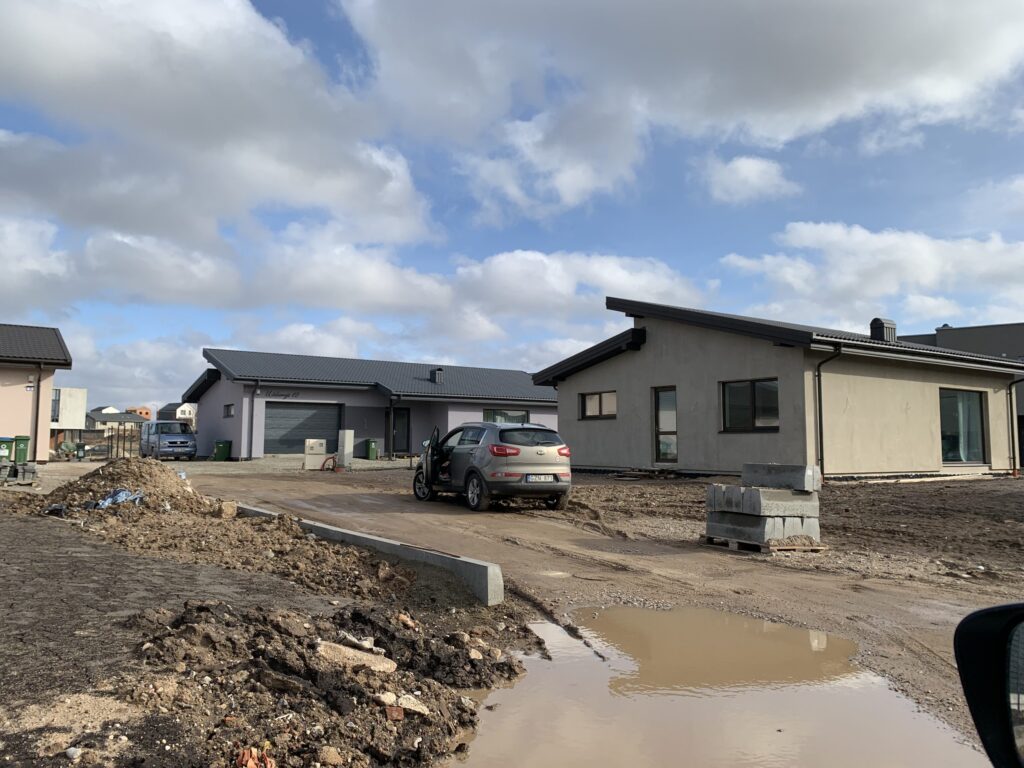 17 perlų (Uždaroji g.) - Private house community - construction photos