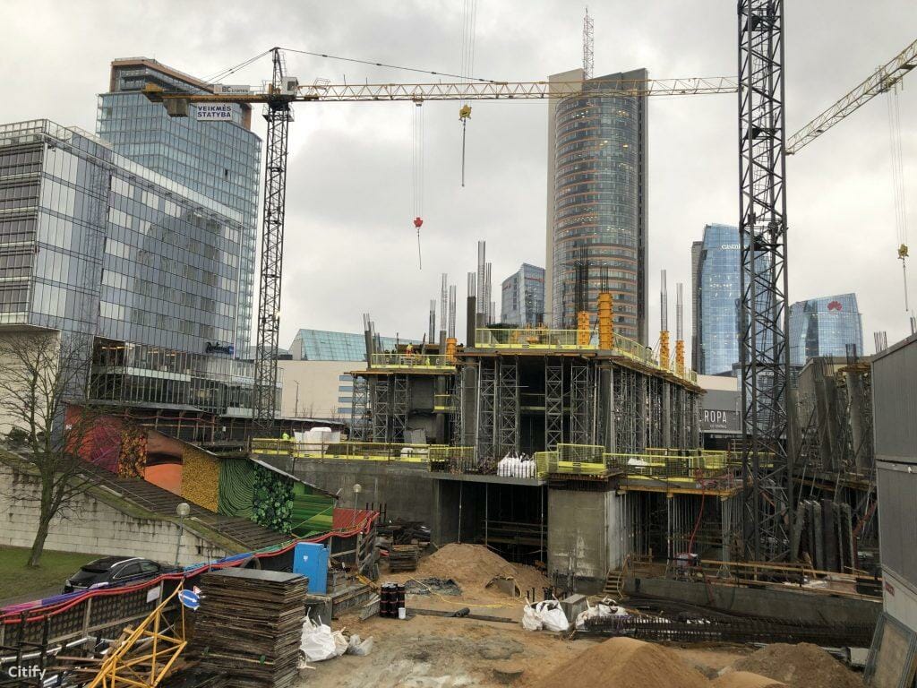 Artery (Konstitucijos pr. 18B) - Biroju centrs - būvdarbu attēli