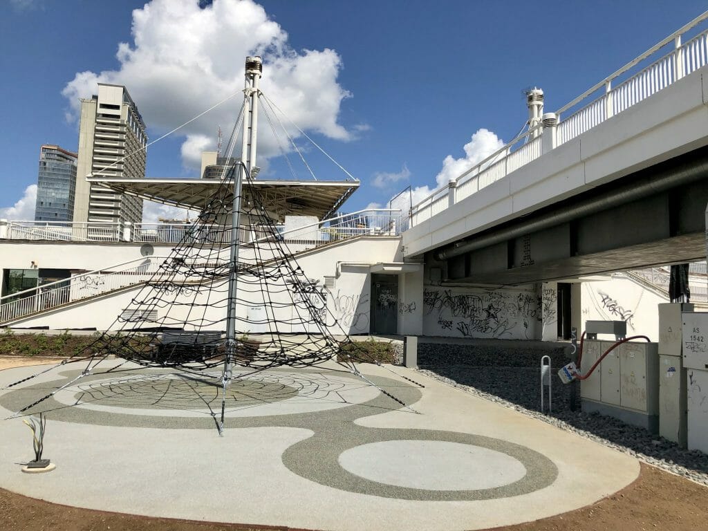 Neries dešiniosios krantinės (Upės g.) - Bike path, Sports field or court, Waterside - construction photos