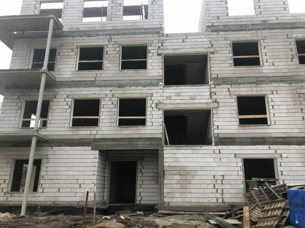 Naujoji Dainava 1 etapas (Garažų g. 23) - Multi apartment - construction photos