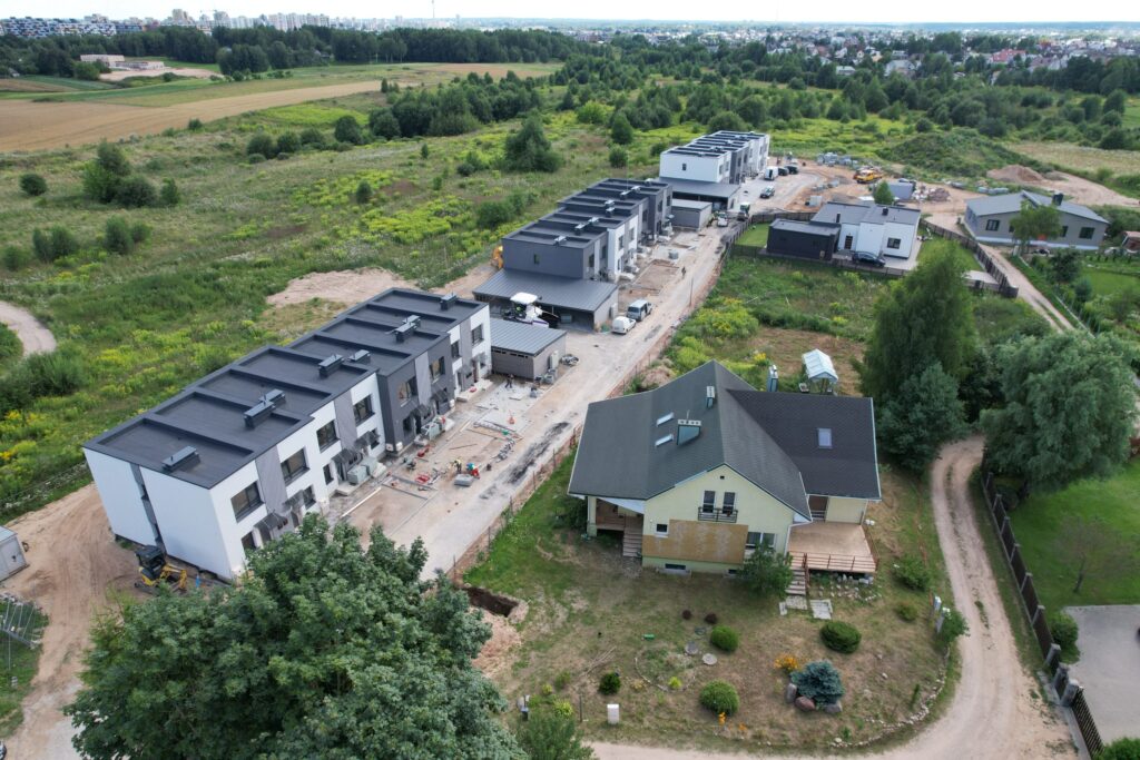 24 terasos (Tarandės g. 24C, 24D, 24E, 24F, 24G, 24H, 24J, 24K, 24L, 24M, 24N, 24P) - Row housing - construction photos