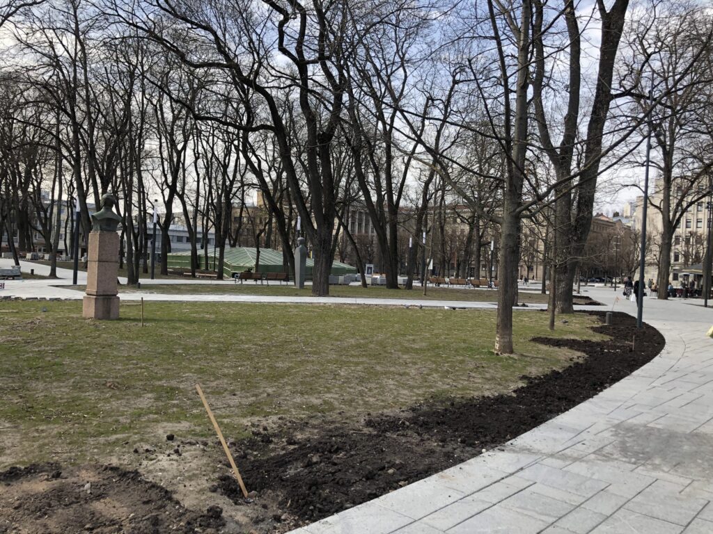 Miesto sodas (Laisvės al.) - Park - construction photos