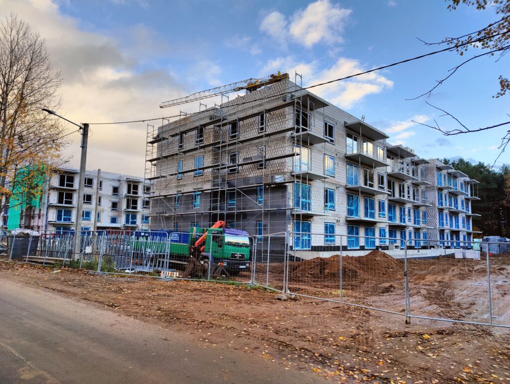 Pušų parkas (Lietaus g. 7) - Daudzdzīvokļu nams - būvdarbu attēli