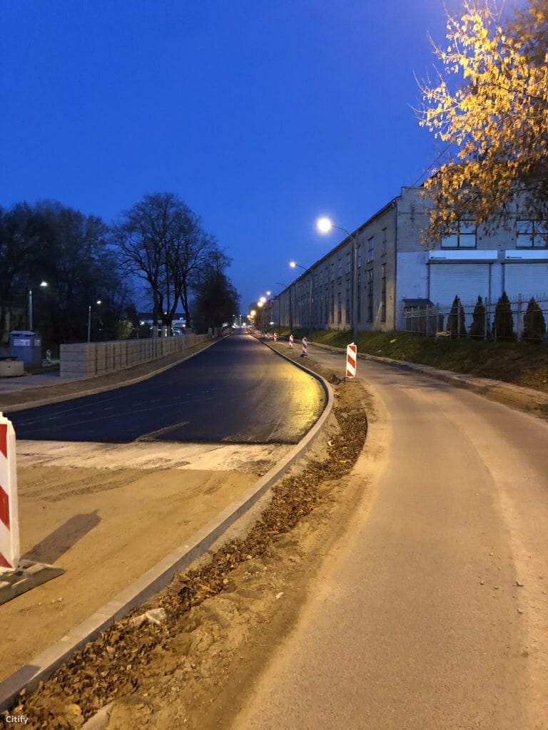 Geležinkelio g. dviračių takas (Geležinkelio g.) - Bike path, Street - construction photos