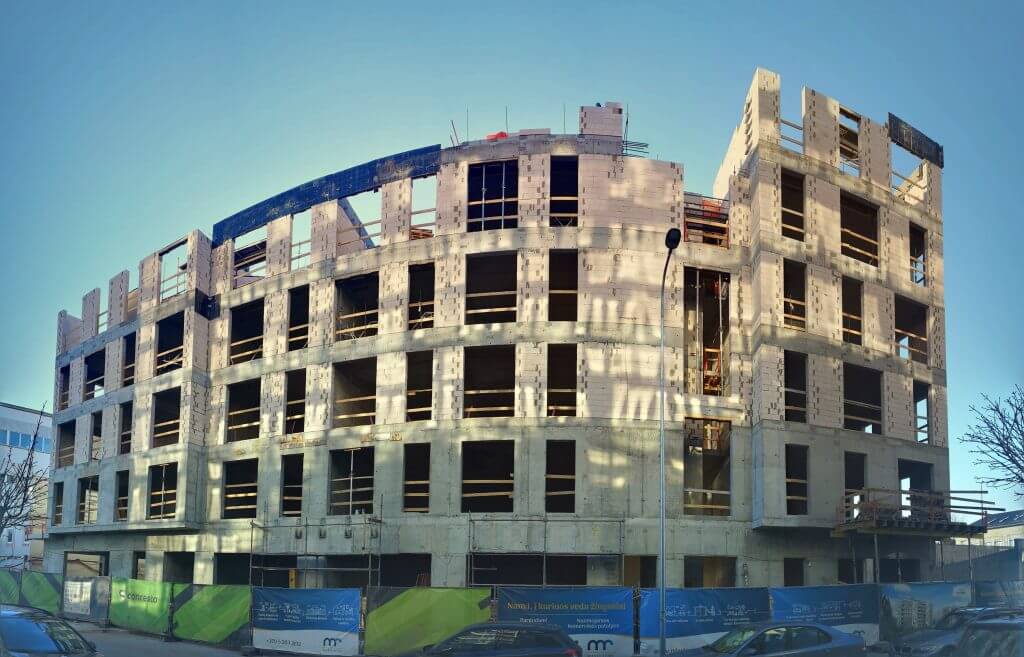 Miesto ritmu (Žalgirio g. 106A) - Multi apartment - construction photos