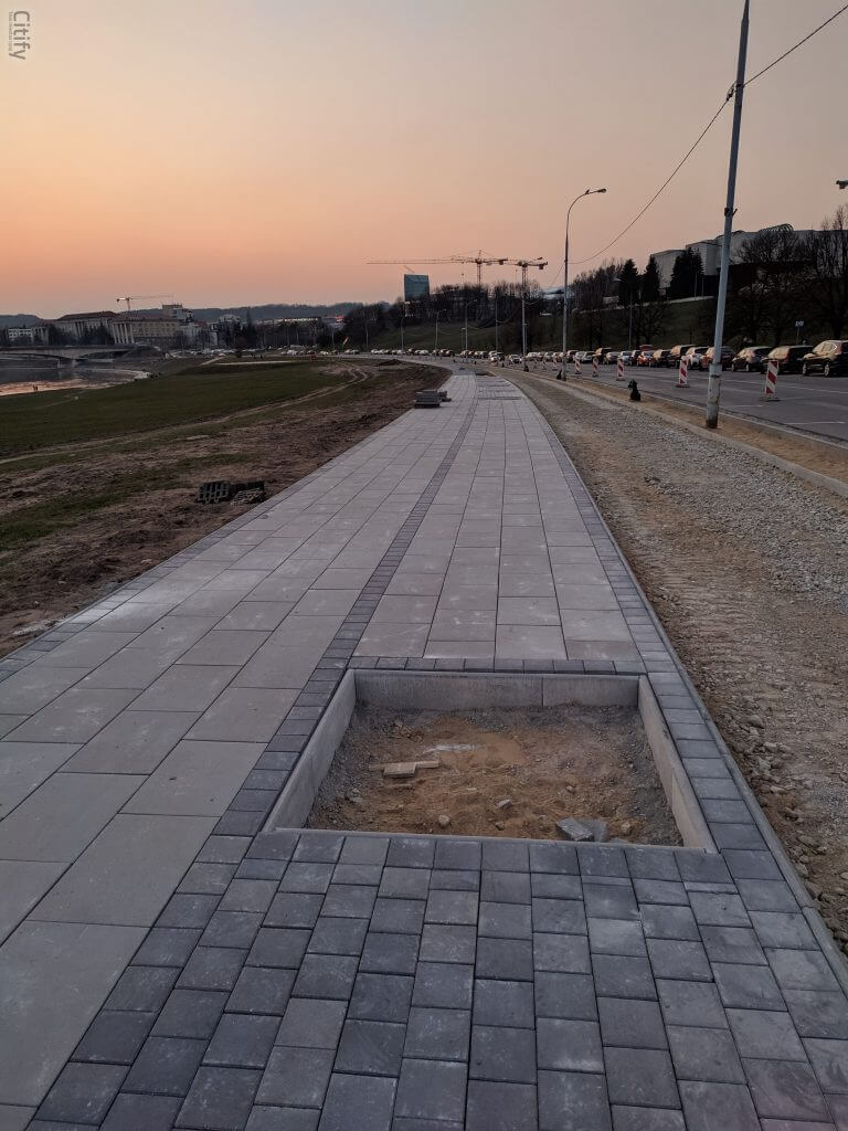 Upės g. dviračių takas (Upės g.) - Bike path - construction photos