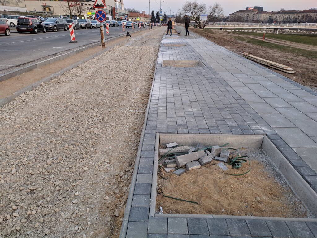 Upės g. dviračių takas (Upės g.) - Bike path - construction photos