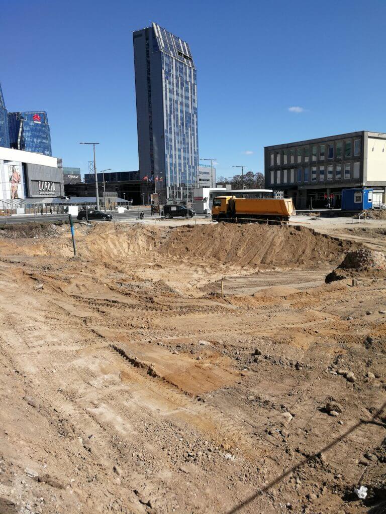 Artery (Konstitucijos pr. 18B) - Biroju centrs - būvdarbu attēli