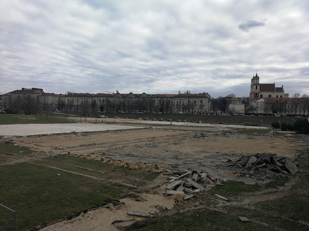 Neries dešiniosios krantinės (Upės g.) - Bike path, Sports field or court, Waterside - construction photos