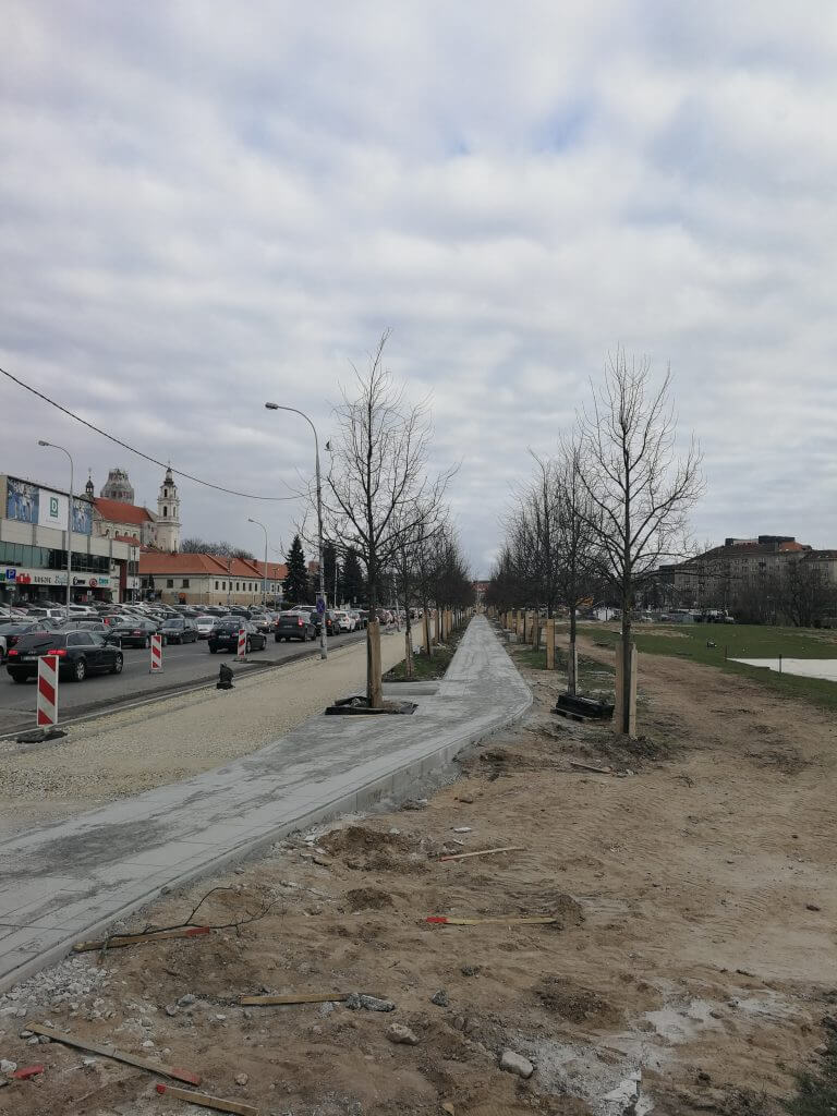 Upės g. dviračių takas (Upės g.) - Bike path - construction photos