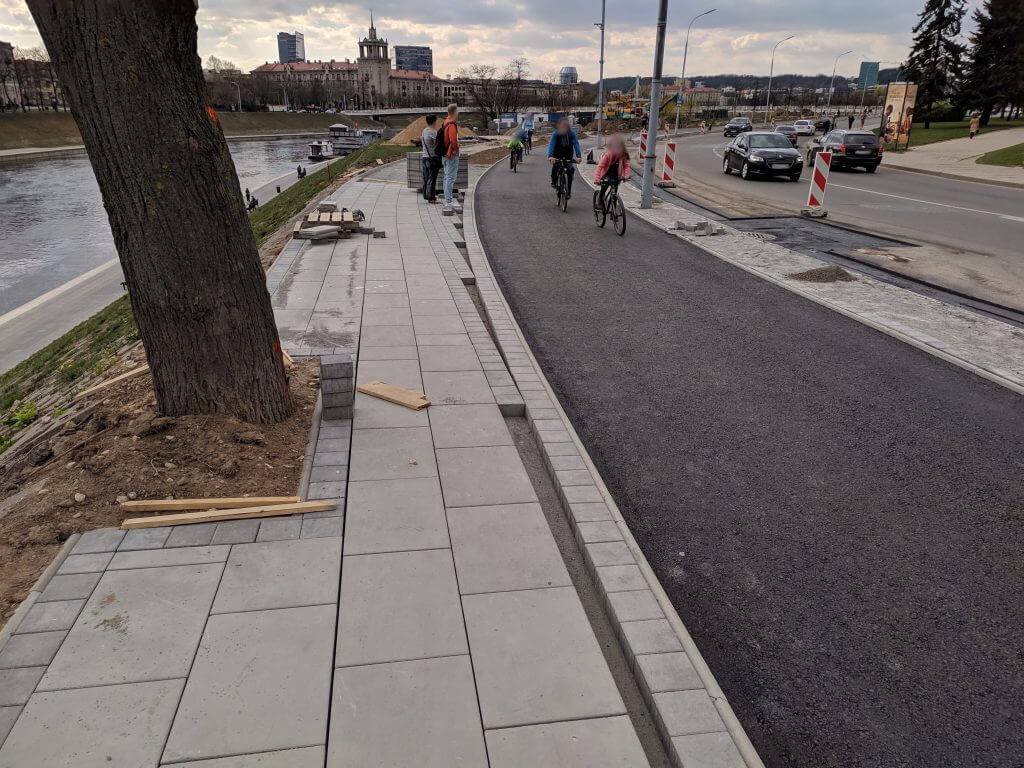 Upės g. dviračių takas (Upės g.) - Bike path - construction photos