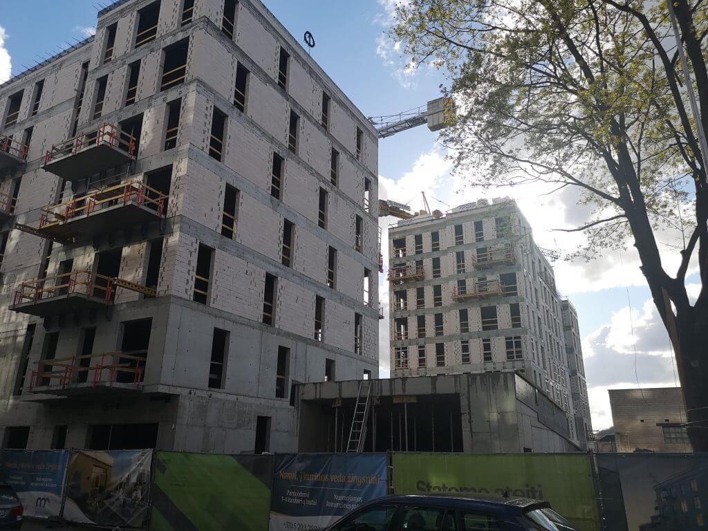 Miesto ritmu (Žalgirio g. 106A) - Multi apartment - construction photos