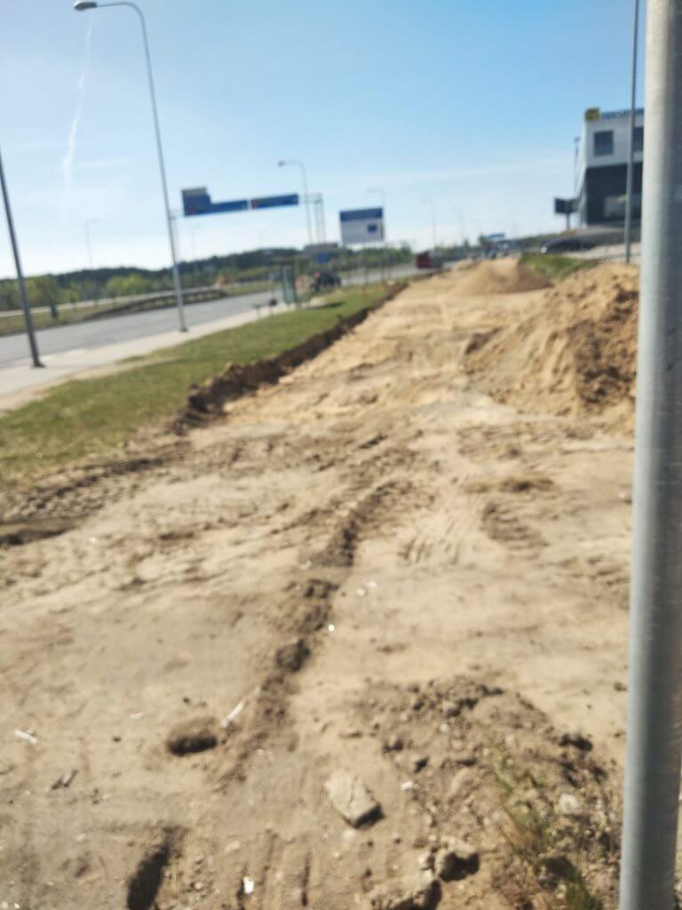Pilaitės pr. dviračių takas (Pilaitės pr.) - Bike path - construction photos