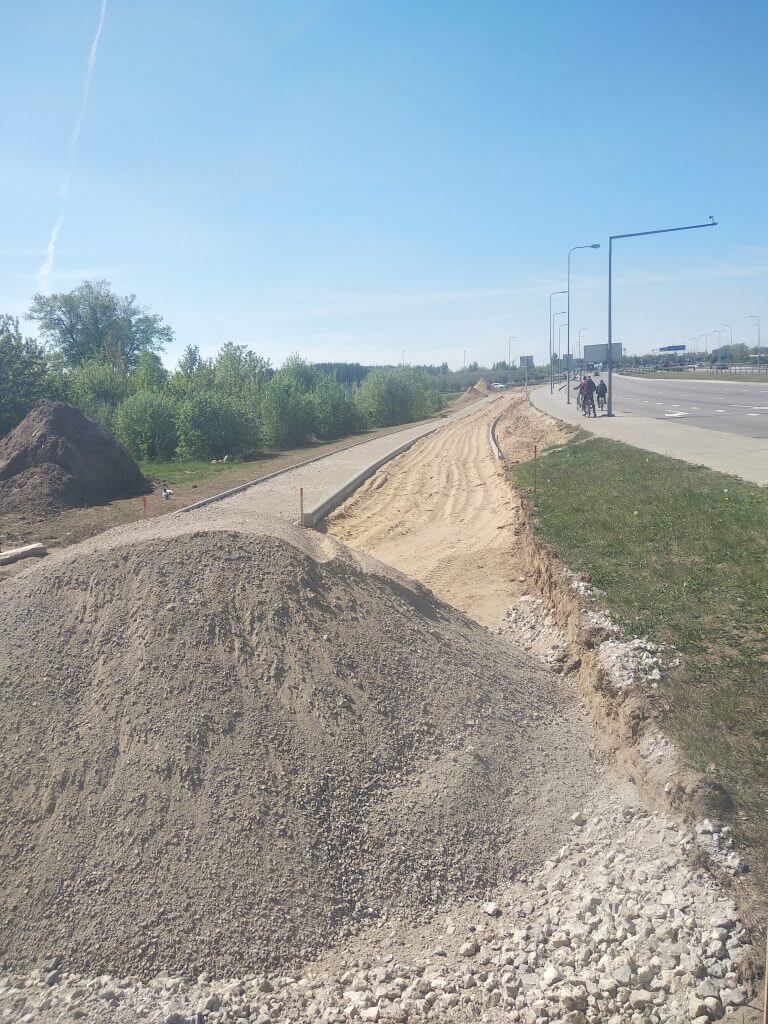 Pilaitės pr. dviračių takas (Pilaitės pr.) - Bike path - construction photos