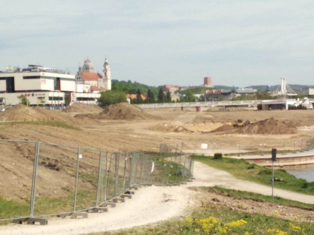 Neries dešiniosios krantinės (Upės g.) - Bike path, Sports field or court, Waterside - construction photos