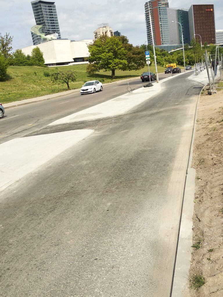 Upės g. dviračių takas (Upės g.) - Bike path - construction photos