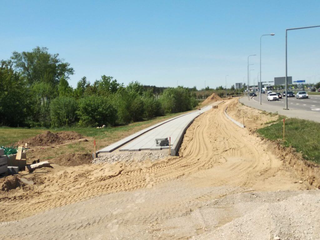 Pilaitės pr. dviračių takas (Pilaitės pr.) - Bike path - construction photos