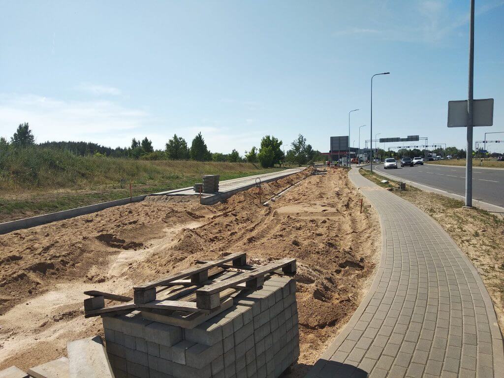 Pilaitės pr. dviračių takas (Pilaitės pr.) - Bike path - construction photos