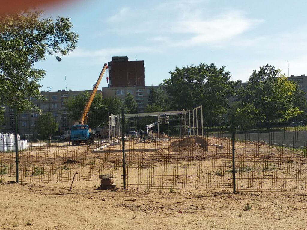 Ryto gimnazijos stadionas (Dariaus Gerbutavičiaus g. 9) - Sporta būve - būvdarbu attēli