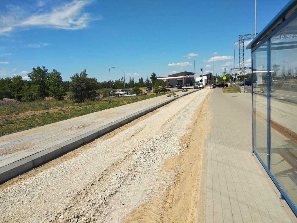 Pilaitės pr. dviračių takas (Pilaitės pr.) - Bike path - construction photos