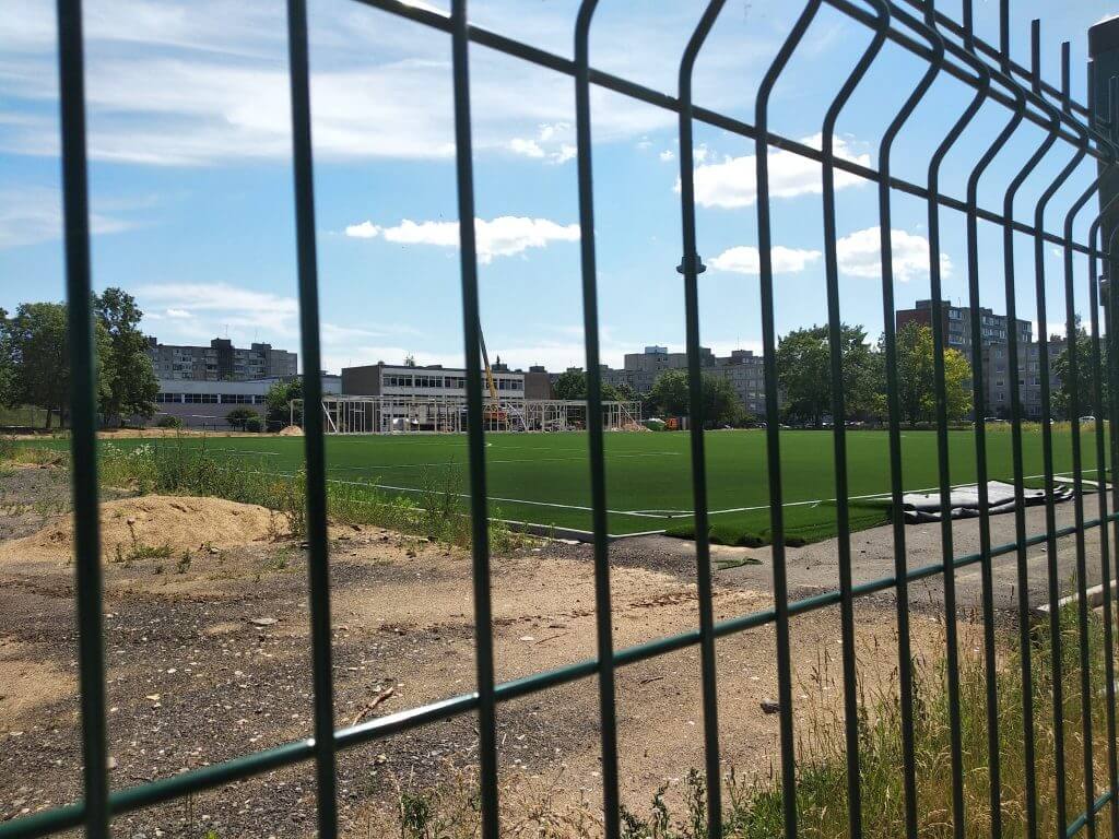 Ryto gimnazijos stadionas (Dariaus Gerbutavičiaus g. 9) - Sporta būve - būvdarbu attēli