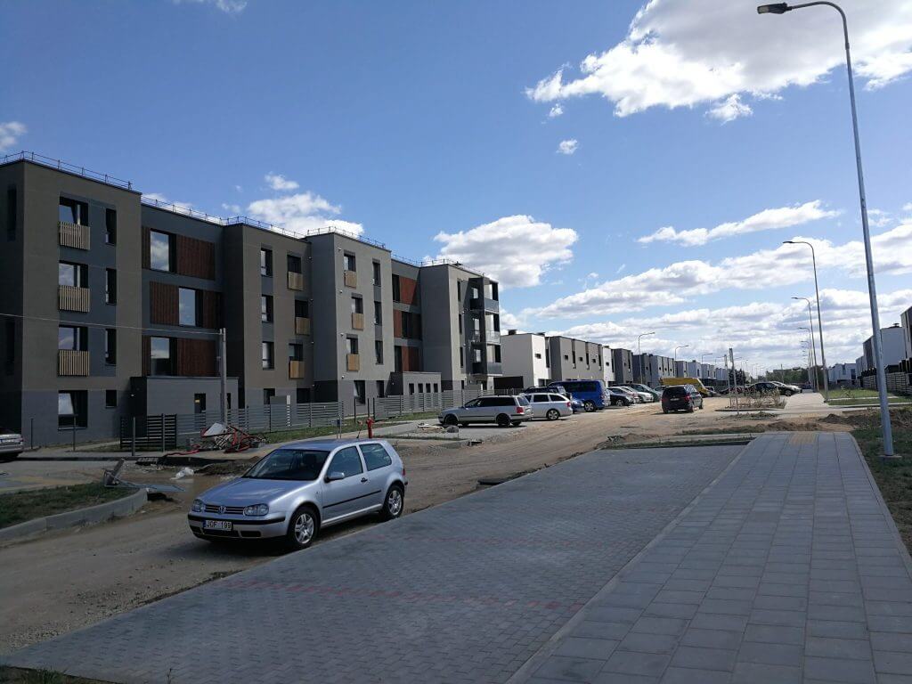 Karaliaučiaus slėnis 1 etapas (Pilaitės pr. 48) - Row housing - construction photos