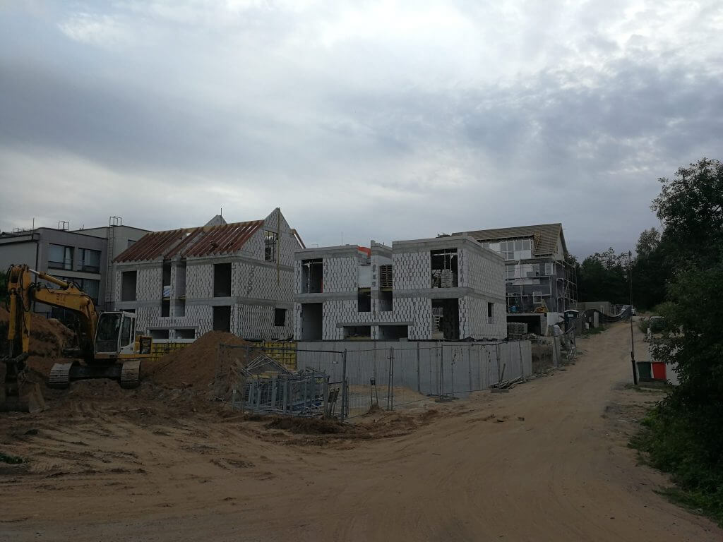 Šeškinės Ozo namai (Šeškinės sodų g. 19, 19A, 21, 21A, 23, 23A) - Row housing - construction photos