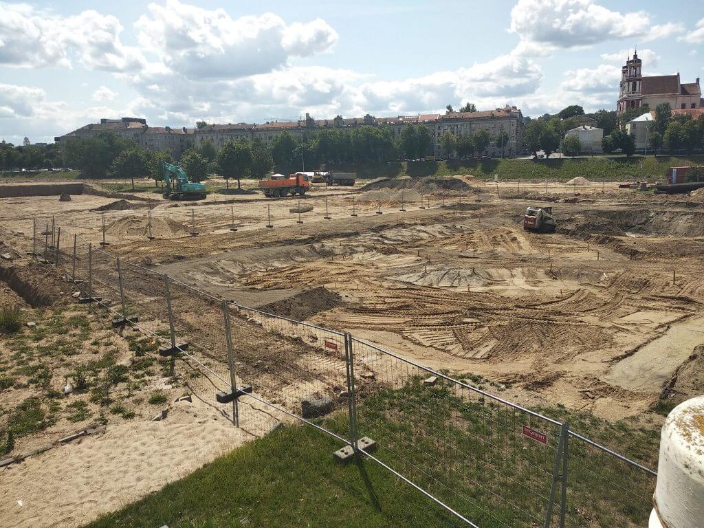 Neries dešiniosios krantinės (Upės g.) - Bike path, Sports field or court, Waterside - construction photos