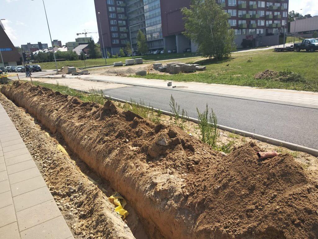 Pilaitės pr. dviračių takas (Pilaitės pr.) - Bike path - construction photos